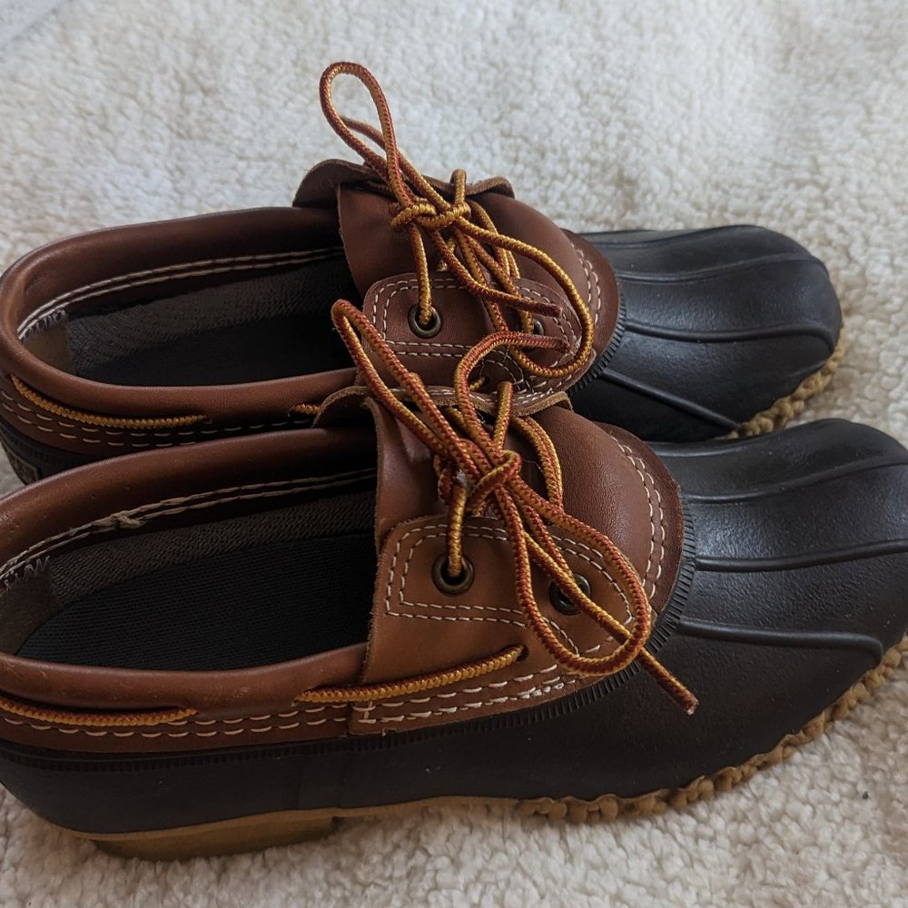 L.L. Bean Women’s Bean Boots Rubber Moc Tan/Brown Size 9